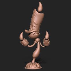 1.jpg Fichier STL gratuit lumiere personnage de la beauté et de la bête・Modèle à télécharger et à imprimer en 3D
