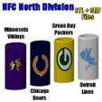 NFC North.jpg NFL Football Bic Lighter Cases NFC North Division Bears Lions Packers Vikings