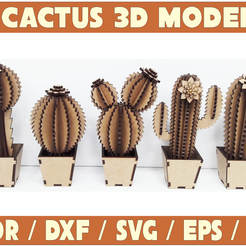 2020-04-03-13.png Vector Laser Cutting Pack - Cactus 3d 15 Cm Mdf 3mm