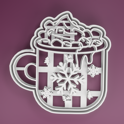 taza_render_001.png CHRISTMAS MUG 8CM - COOKIE CUTTER