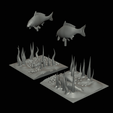 carp-scenery-45cm-25.png two carp scenery in underwather for 3d print detailed texture