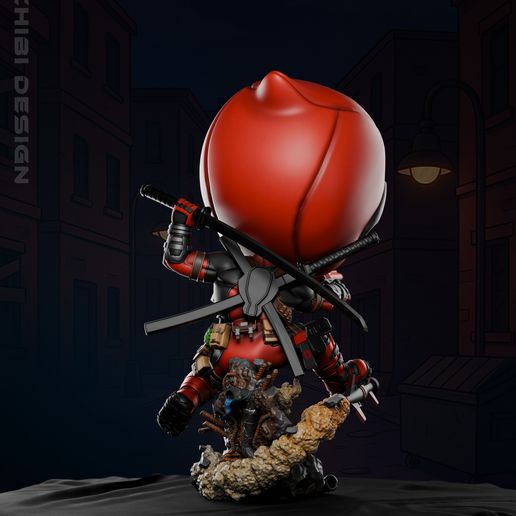 3.jpg Deadpool Chibi - Digital STL file