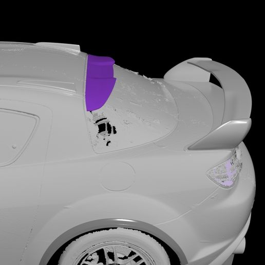 🚗 Mazda Rx-8 wing rear glass 1/1・Archivo STL para Impresión 3D・Cults