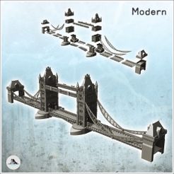 1-PREM-B39.jpg Archivo STL Puente de la Torre sobre el Támesis (Londres, Reino Unido) - Segunda Guerra Mundial Segunda Campaña Occidental Reino Unido Inglaterra Historia Monumento・Plan imprimible en 3D para descargar