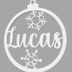 Captura-de-ecrã-2021-11-18,-às-00.57.50.png STL file LUCAS - Bola de Natal com Nome - Ornamento・Template to download and 3D print