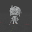 figure.png Mikaela Hyakuya – Chibi/Funko Style 3D Model | Seraph of the End