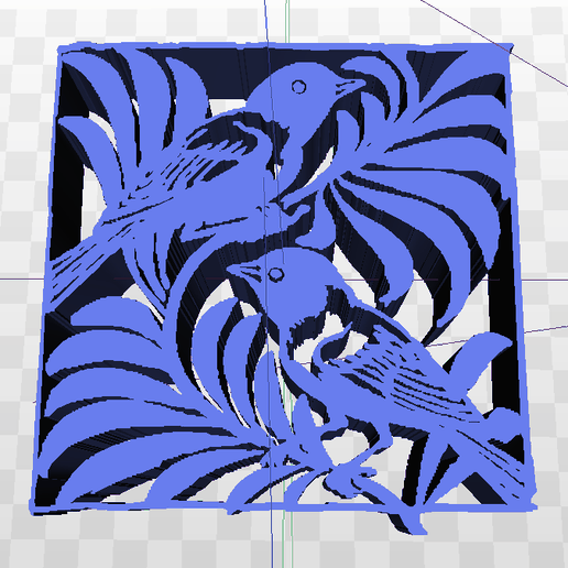 STL file Birds Tropical Square Frame Art・3D printing idea to download・Cults