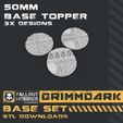 50mm-Base-Topper.jpg Archivo 3D Colección Base Grimmdark・Plan para descargar y imprimir en 3D
