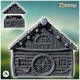 2.jpg Medieval hobbit house with round door and log walls (13) - Medieval Middle Earth Age 28mm 15mm RPG Shire