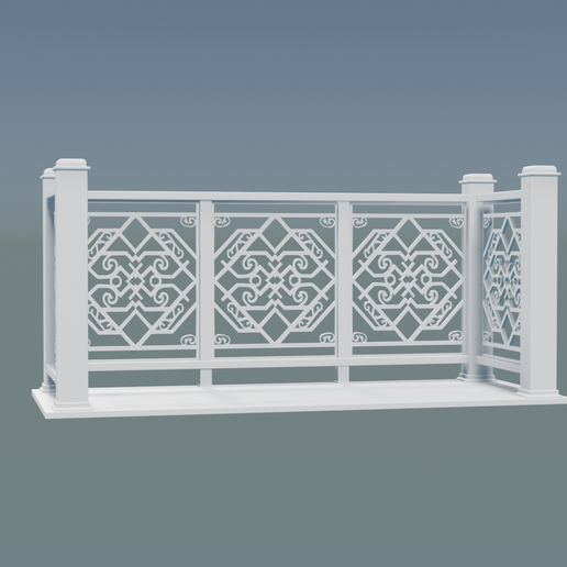 🪜 3D Railing Balcony・ STL File for 3D printing・Cults