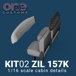 banner1.png Archivo STL Detalles de la cabina ZIL 157 K Escala 1/16 one16 aduana・Objeto de impresión 3D para descargar