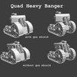 Quad Heavy Banger without gun shield Renault Pattern Support Weapons Compilation - presupported