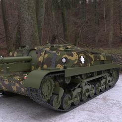 Base1.jpg OBJ file 43M Zrinyi II - Hungarian WW2 Tank Destroyer・3D printer design to download