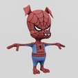 Renders0003.png Piter Porker Spiderham Spiderman Spiderman Spiderverse Textured Lowpoly