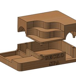 GS1.jpg STL-Datei Aktualisierte 3- und 4-stufige Gecko Deluxe Spas - Wet Hide + Water Dish Combo - Snap-on oder abnehmbarer Deckel・Modell zum Herunterladen und 3D-Drucken