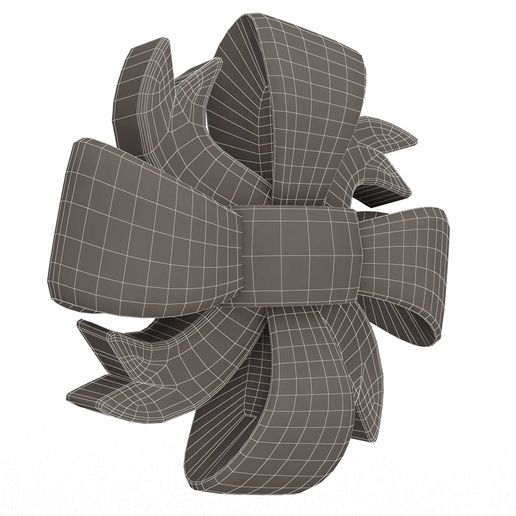 Wireframe-Low-68.jpg Gift Ribbon Red 02.Print-in-place with 3MF included. (No Supports and no Rafts)