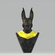 anubis.jpg Egyptian God : Anubis Bust Statue With Base and Without Tribal Art Decor