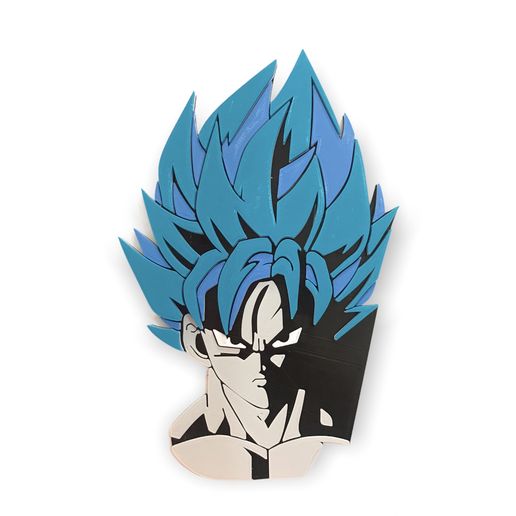 Deco Goku super saiyajin blue 3D model