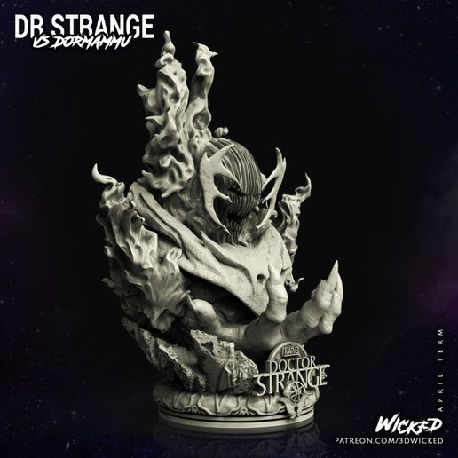 👤 Wicked Marvel Dormammu Bust: STLs ready for printing・ 3D