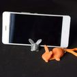 DSC_6019.jpg Keychain / Smartphone Stand (Dog and Bunny)