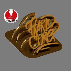 logo.jpg graffiti 3d text "HARD CORE
