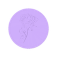 Rose1 Coaster.stl Sous-verres à fleurs avec support