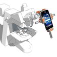 microscopeMount_V1_4.jpg Universal Smart Phone Microscope Mount Remix
