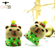 Cutie3D-Capy Christmas Tree Keycap Fidget Clicker Keychain_09.png Cutie3D Capy Christmas Tree Keycap Fidget Clicker Keychain - Симпатичный брелок для рюкзака