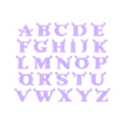 shrek font big cap.obj font alphabet letter shrek small and big cap