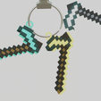 multi_in_keychain.png Minecraft hoe for your keychain in pixel style