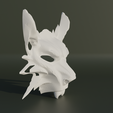 5.png Witcher Wolf Costume Face Mask 3D print model