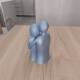 untitled2.png 3D Man and Woman Hugging Figure Decor with 3D Stl File & Couple Gift, Valentine Gift, 3D Printing, Valentine Decor, Couple Art, Couple Decor