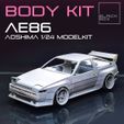 BODY KIT /AE86 /AOSHIMA 1724 MODELKIT Bodykit for AE86 AOSHIMA 1-24th Modelkit