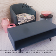 scandinavian-AMARA-inspired-MID-CENTURY-COFFEE-TABLE-MIniature-Furniture-8.png Amara-inspired Mid Century Coffee Table With Open Shelf, Miniature Table, Mini Furniture, Dollhouse Furniture