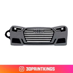 Fichier STL PORTE-CLÉS AUDI S3 LOGO 🚗・Plan à imprimer en 3D à