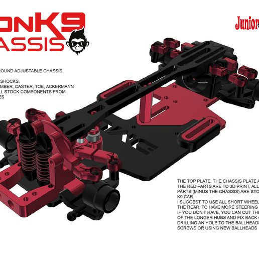 JMG Monk9 Chassis for WLToys K989/K969/284131 3D model