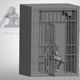13.png Joker Prison Cell Batman Dark Knight Model Book Nook STL - Shelf Insert 3D Print Model