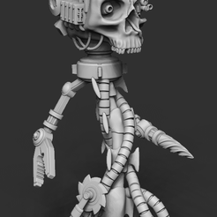 Inquisitor1.png STL file Servo Inquisitor Skull Display Figure・3D printing model to download