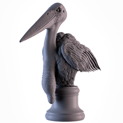 001.png STL-Datei Marabu-Storch・Modell zum Herunterladen und 3D-Drucken
