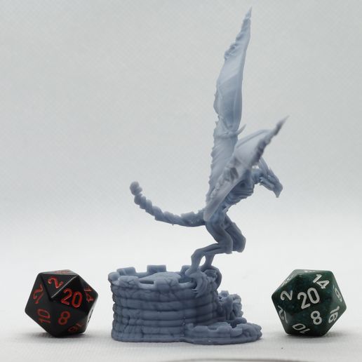 Wyvern (1).JPG STL file Undead Wyvern - Tabletop Miniature・Template to download and 3D print, M3DM
