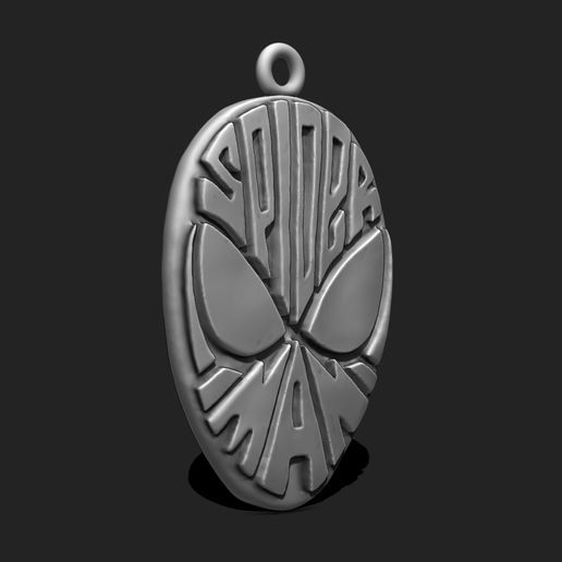 3d_spider_man_pendant_Handmade-Jewelry_Sterling-Silver-Necklace_Gemstone-Pendant_Custom-Jewelry_Boho.jpg Spider-Man Mask Fanart Pendant STL File for 3D Printing 3D Print Model