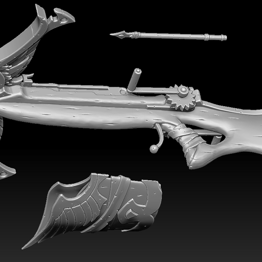 🏹 Rune crossbow and quiver・Archivo STL para ・Cults