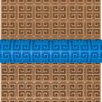56454555.jpg Greek pattern clay roller stl / pottery roller stl / Aztec pattern clay rolling pin /ethnic pattern  cutter printer