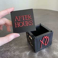 after_hours_box_pic1.jpg Archivo STL gratuito Caja de mercancía de The Weeknd After Hours・Idea de impresión 3D para descargar