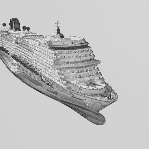 K2.jpg STL-Datei Holland America Line Kreuzfahrtschiff MS Koningsdam herunterladen • Objekt zum 3D-Drucken, LinersWorld