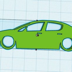 Web-capture_22-9-2023_111124_www.tinkercad.com.jpeg Archivo STL Llavero Peugeot 407 Sedan Silhouette・Objeto imprimible en 3D para descargar