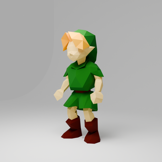 🔗 Young Link Low Poly・ STL File for 3D printing・Cults