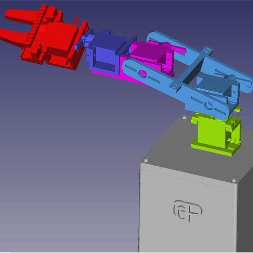 miniRobotarm_komplett.PNG Un robot 5DOF con servos MG90s