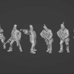 1.jpg Archivo STL Dust 1947 - Mythos - CTHULHU CULTIST GUARDS MULTIOPTION Escuadrón Proxy (Soportado)・Modelo para descargar y imprimir en 3D
