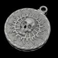 1.jpg Skull sun pendant Jewelry medallion 3D print model